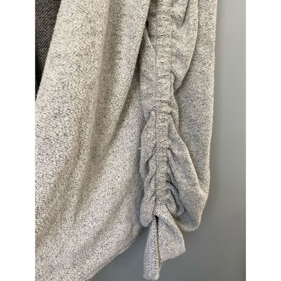 Hazel boutique women’s knit ruched sleeve open front cardigan size large - Picture 3 of 7